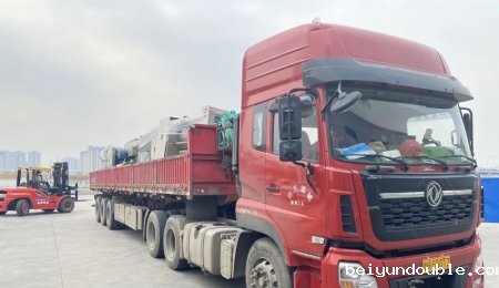 伟德bv1964首套挂面主机研发产品完成试机使命，光荣返岗！